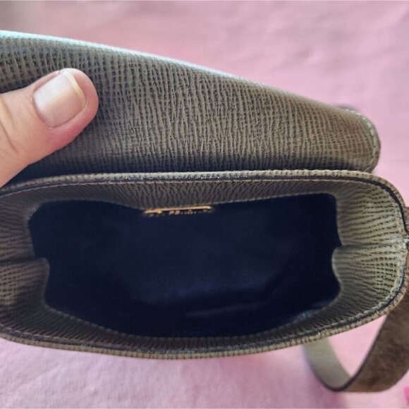 Fendi Green Leather and Suede Crossbody Bag - Picture 9 of 16